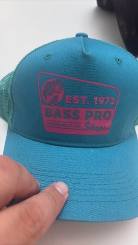 Bass Pro Shops Teal Mesh Trucker Hat - Est. 1972 Graphic Snapback