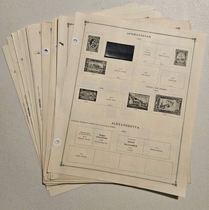 Lot Of 55 Afghanistan Scott Stamp Album Pages 1939 - 1989 Few Stamps