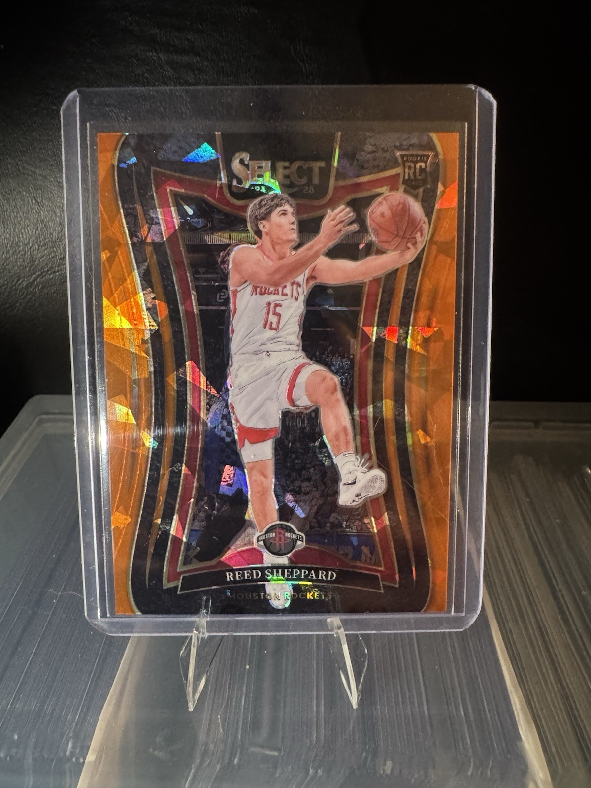 2024-25 Panini Select - Mezzanine Reed Sheppard #366 Orange Cracked Ice /275 RC