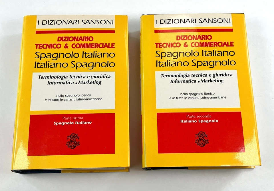 Dizionario Tecnico e Commerciale Spagnolo Italiano 2 Volumi Sansoni 1991 - Immagine 2 di 4