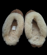 UGG Australia Women's Clog Slippers Brown Suede Shearling Lined Size 5