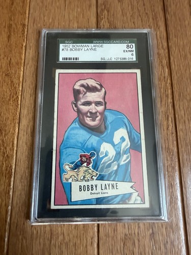 Bobby Layne #78 1952 Bowman Large card