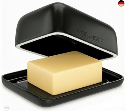 Moritz & Moritz VIDA Butterdose Keramik 250g - Schwarze Porzellan