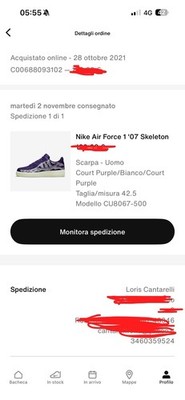 Nike Air Force 1 Purple Skeleton