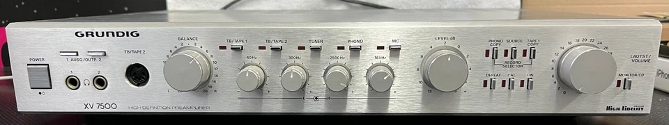 Rarität Grundig XV 7500 Vorverstärker I top I gebraucht I Original Anleitung