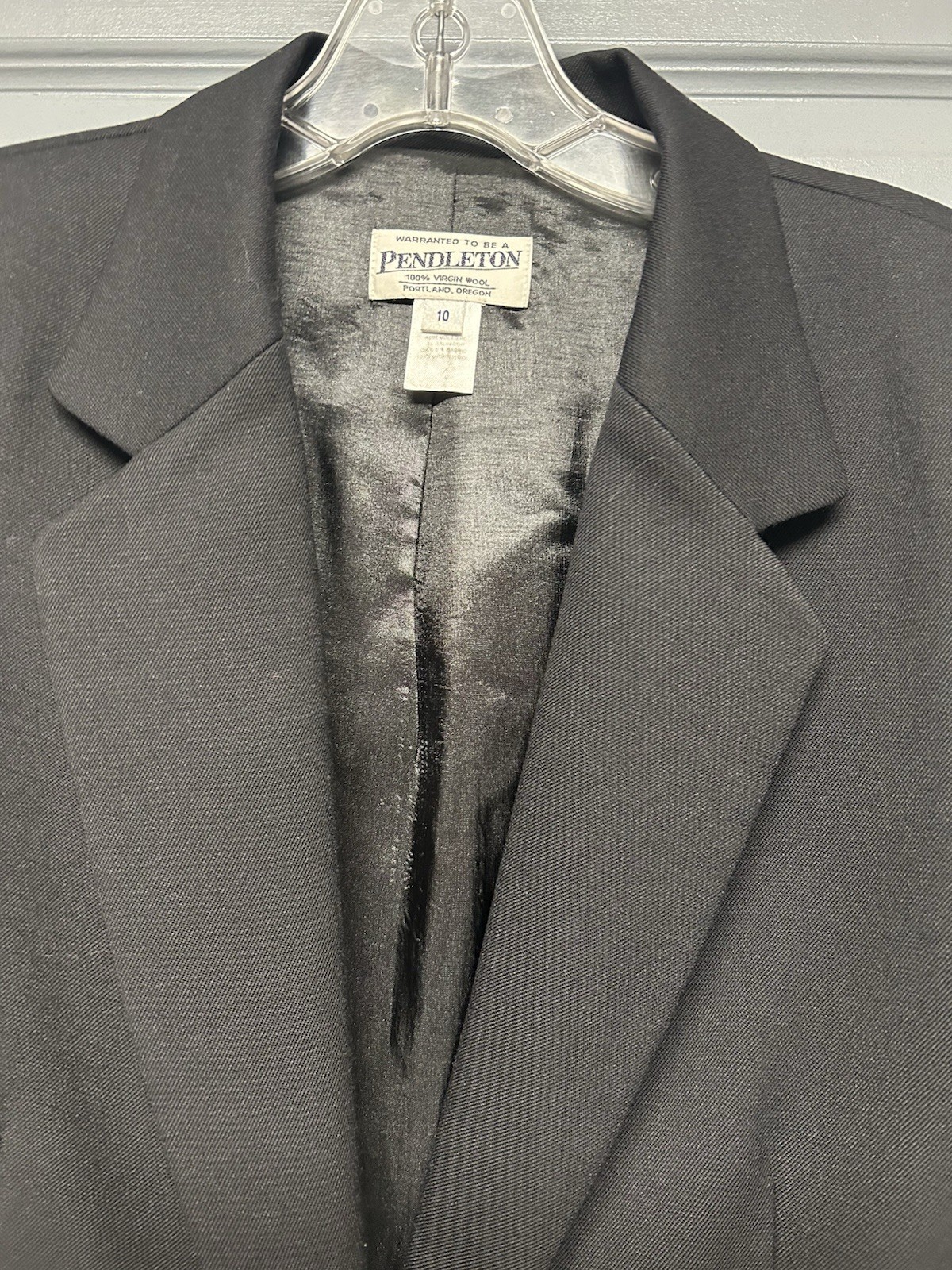 Vintage Pendleton Classic Virgin Wool Black Blaze… - image 2