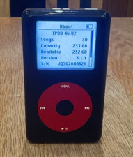 iPod Classic 4a Generazione U2 EDIZIONE SPECIALE, FLASH SD 256GB, batteria 1200 mAH, mod