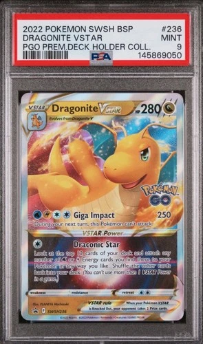 Dragonite VSTAR SWSH236 Black Star Promos GO Stamped Pokémon TCG PSA 9 Mint