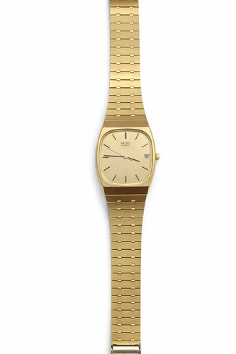 Vintage Seiko 6528-8160 Gold Tone Quartz Dress Watch Date Japan