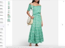 Boho green maxi dress size L party dress excellent condition 