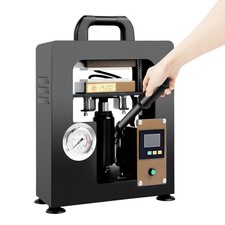 10 Ton Hydraulic Heat Press Machine with Dual 2.4"X4.7" Dab Heated Plates 900W