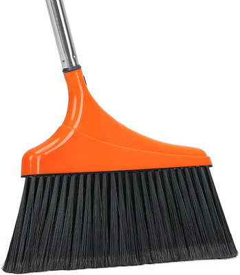 Heavy-Duty Angle Broom for Floor Cleaning with 52'' Long Handle Stiff Bristle Ang