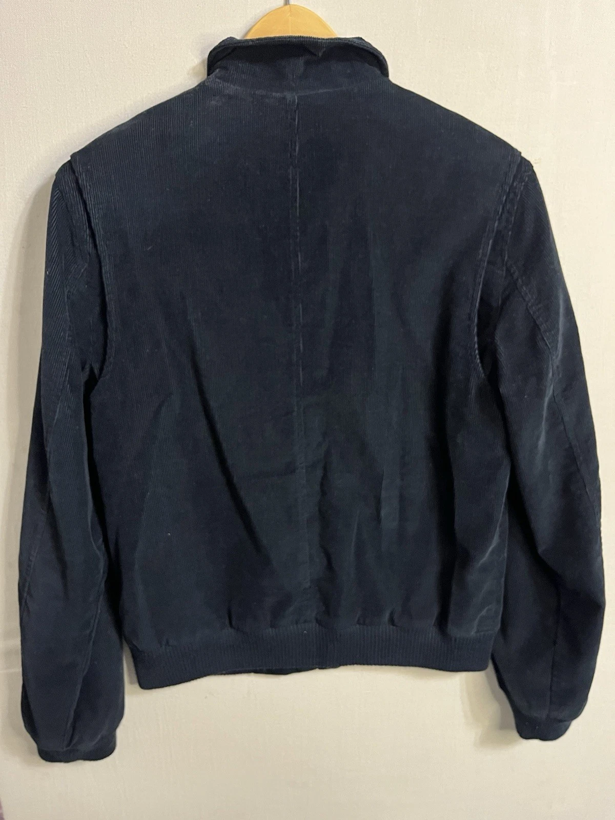 Brooks Brothers Men's Navy Corduroy Bomber Jacket Full Zip Lined Size S - product detail image 4