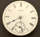 Antique 1880 Waltham WM Ellery 1873 Pocket Watch Movement Parts/Repair 8s 7j USA