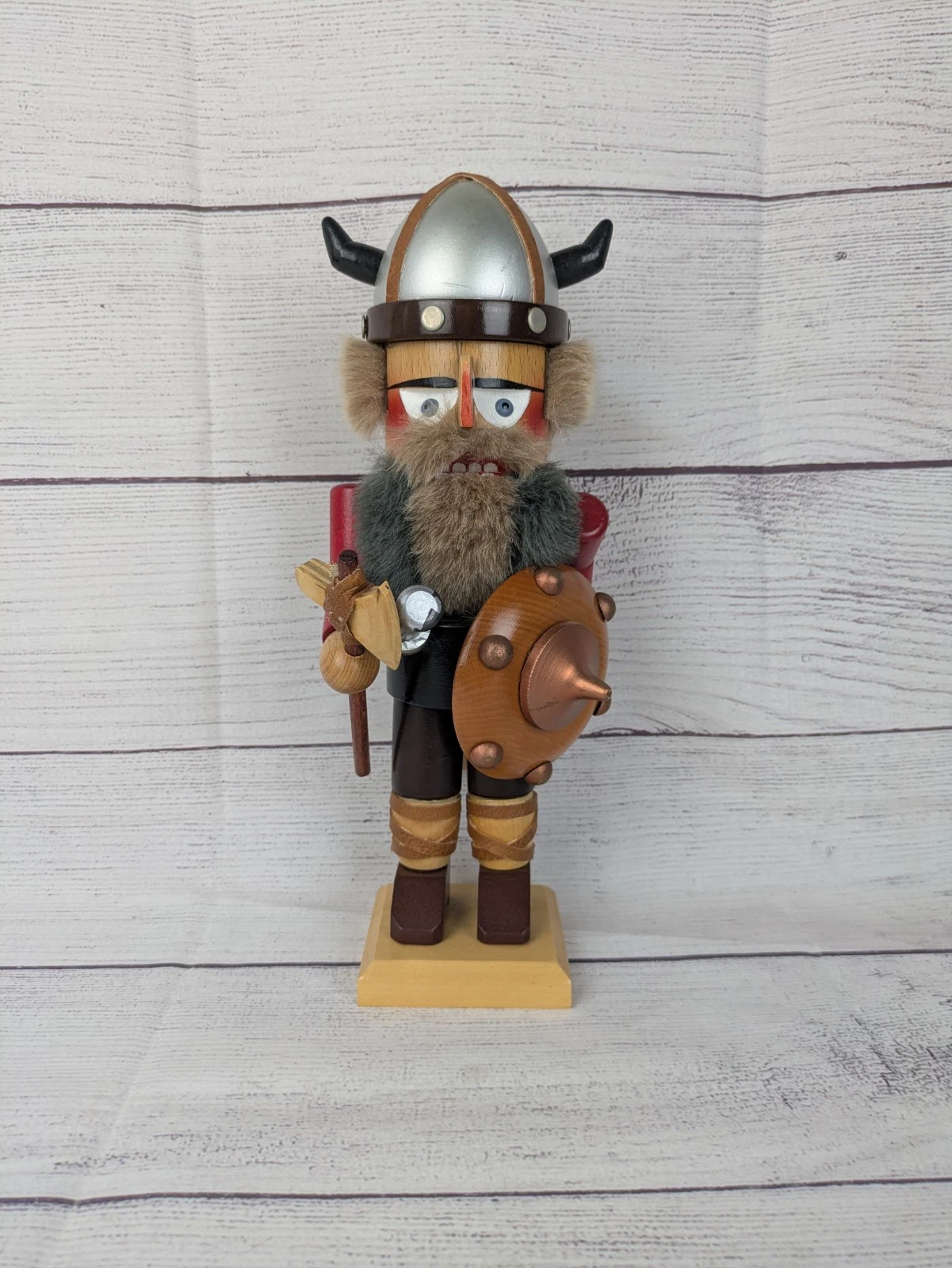 As Is Steinbach Viking Nutcracker West Germany Volkskunst Hohenhameln Warrior