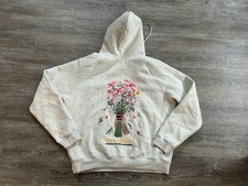 Dandy Worldwide Gift Giving Heather Gray Floral Spring Oversized Hoodie Large