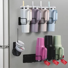 Magnetic Cup Holder for Stanley Cup 40 oz,2 pack Water Bottle Organizer for R...