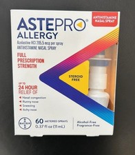 ASTEPRO ALLERGY Nasal Spray 60 Sprays 24-hour Antihistamine Steroid Free 09/28