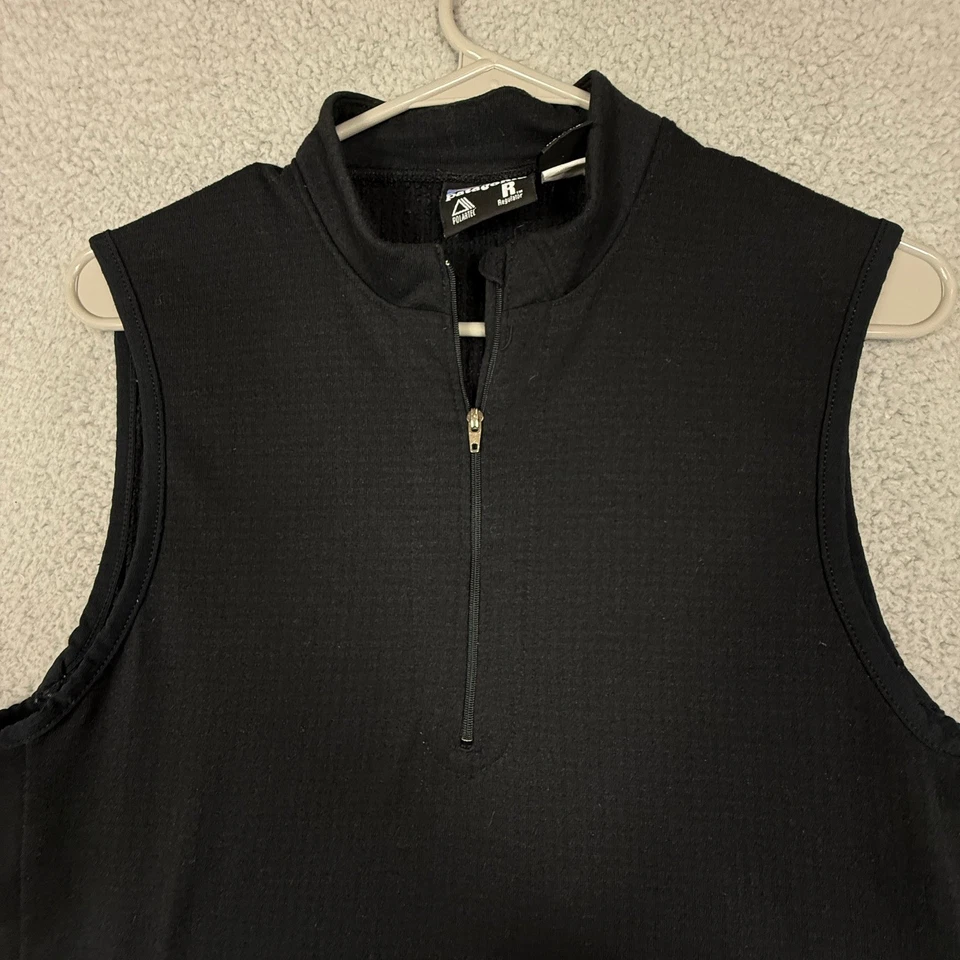 Patagonia Polartec Fleece Vest Black Quarter Zip Sleeveless Men's Small - Image 2 of 4
