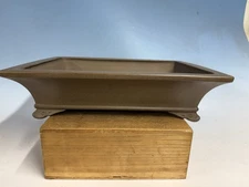 Unglazed Tokoname Bonsai Tree Pot Made By Keizan 15 7/8” Beautiful Design