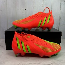 Adidas Predator Edge.1 SG Mens Sz 8.5 Soccer Cleats Solar Red/Green GW1016 New