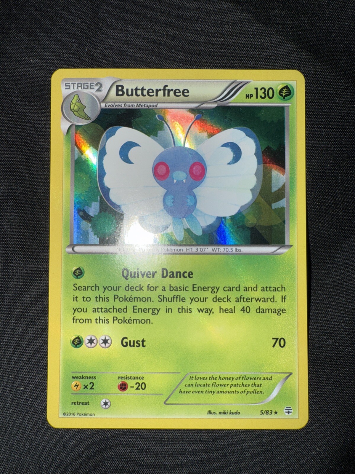 Pokémon Holo Butterfree 5/83 Generations NM