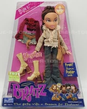 MGA 2003 Bratz Yasmin Style It! Fashion Collection Doll with Poster #258292 NRFB