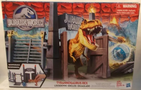 Jurassic World Lockdown Playset Tyrannosaurus Rex T.Rex Gyro Sphere Park SEALED