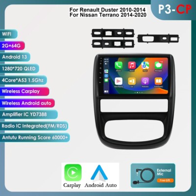 2+64GB For Renault Duster2010-2015 Nissan Terrano CarPlay Androrid 14 Car Gps BT