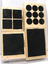 STAMPIN' UP GREAT SHAPES Rubber Stamp Set of 4 2004