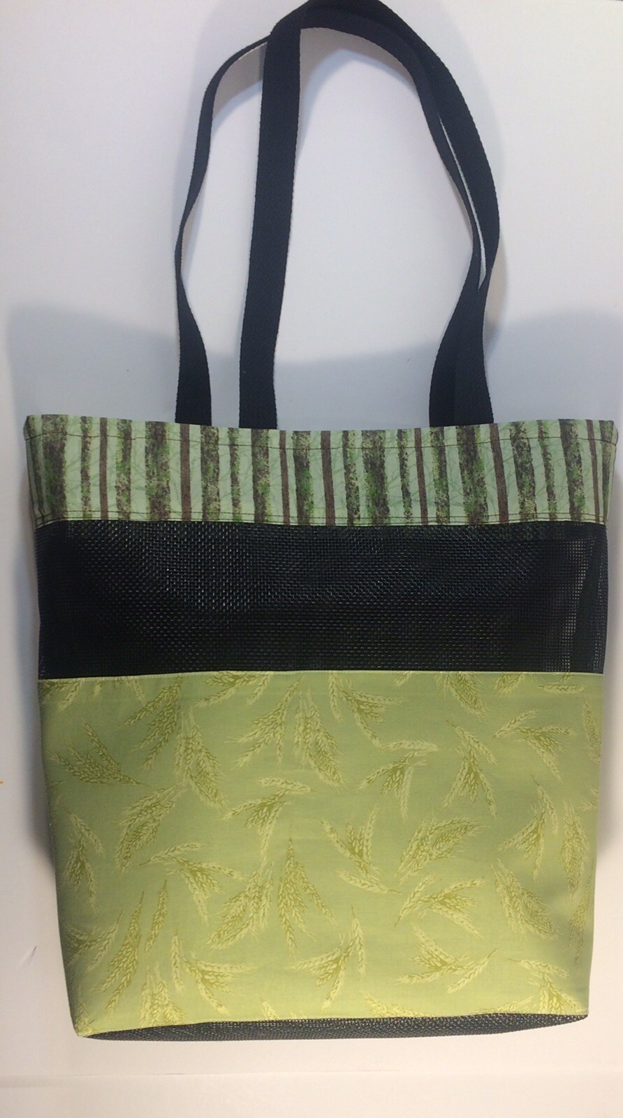 Vinyl Mesh Market Bag Kit Pattern, Mesh & Belting Just Add Fabric eBay