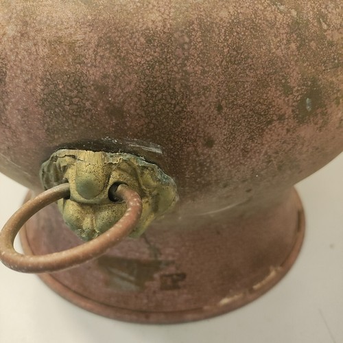 Sehr guter Zustand Löwenköpfe Messing 3-beinige Pfoten Pflanzgefäß Jardiniere Pflanztopf Schale 10" Höhe - Bild 16 von 19