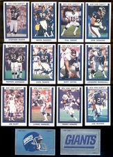 1989 New York Giants Sticker Set PHIL SIMMS MARK BAVARO JIM BURT BART OATES