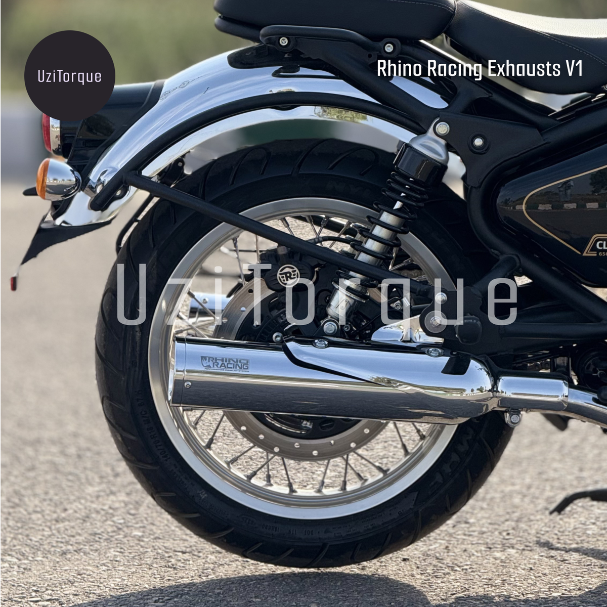 RHINO RACING V1 ロイヤルエンフィールド用マフラー Rhino Racing Exhausts For Royal Enfield Classic 650 V1 (Stainless