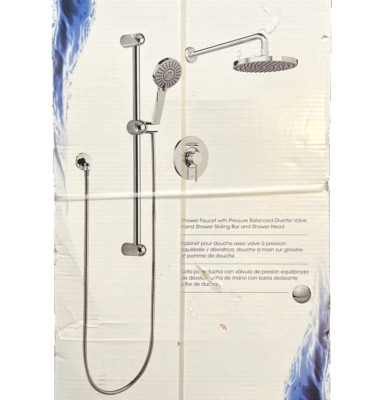 Belanger Hand Shower & Showerhead w/Valve Polished Chrome KIT-DEL130CCP NEW