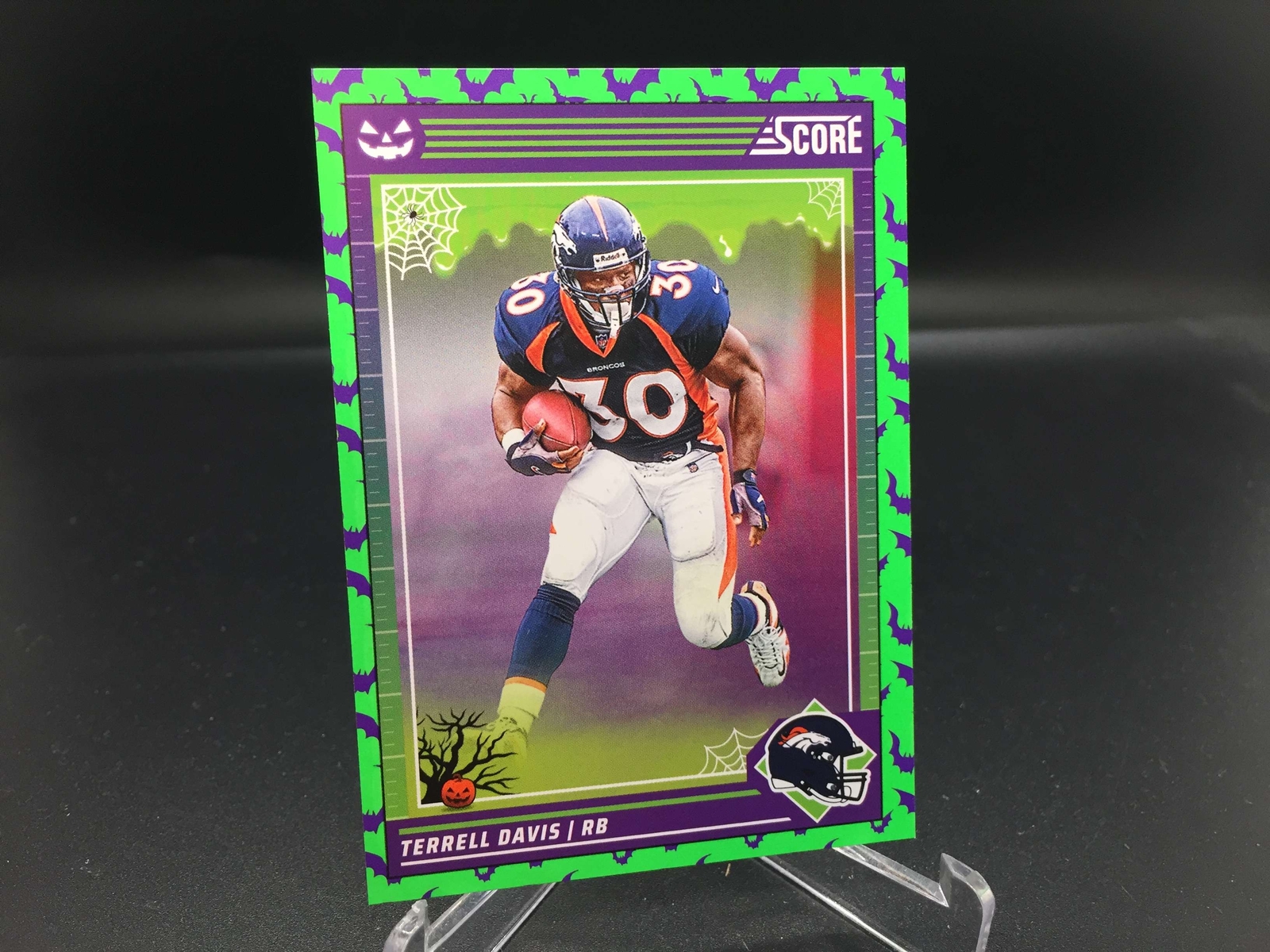 Terrell Davis 2024 Score a Treat Green Bats #293 Broncos HOF