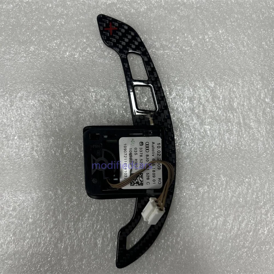 Paletas de cambio de volante 100 % fibra de carbono real para Audi R8 Custom 2008-2015 Foto 4 de 4