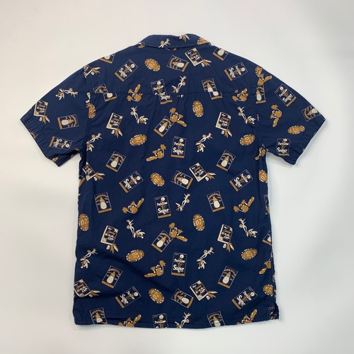 DC Shoes Shirt Mens M Medium Navy Cotton Hawaiian Island Collared Button Up - Picture 3 of 10