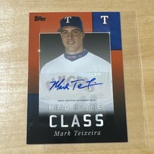 22 Topps X WANDER FRANCO 71-A MARK TEIXEIRA TEXAS RANGERS ORANGE AUTOGRAPH 1/5