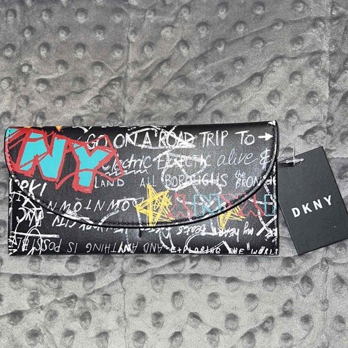 DKNY set regalo tre pezzi guanti fascia portafoglio combo nero, oro turchese - Foto 2 di 9