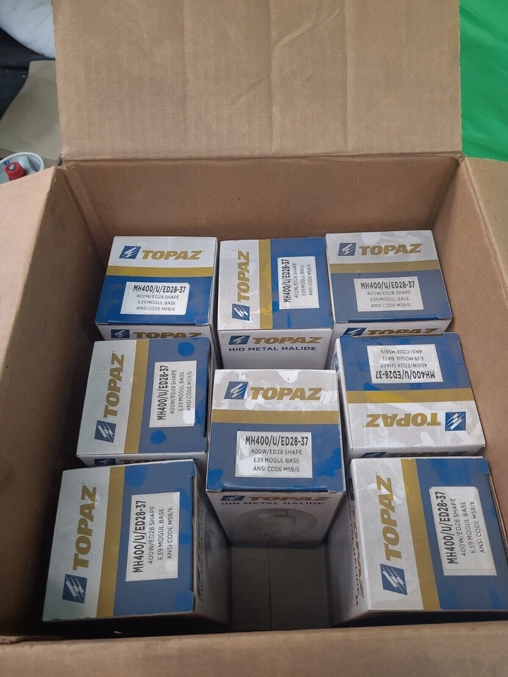 TOPAZ 77687-MH400/U/ED28-400W Clear MH-Probe Start Lamp Reduced Size-LOT OF 8 - Image 4 of 4