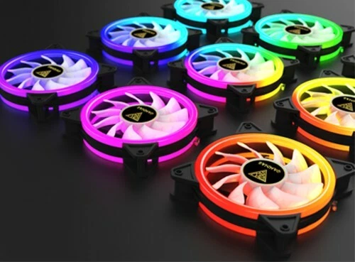 Вентилятор корпуса ПК GAMDIAS AEOLUS M1 M2 SkyTech OEM запатентованный 8-контактный RGB 56 куб. футов/мин 1500 об/мин - Изображение 3 из 4