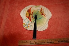 Vintage People's Republic of China Folding Hand Fan with Fish