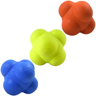 3 PCS Reflex Reaction Ball 2.83'' Hand-Eye Coordination Training Orange Blue