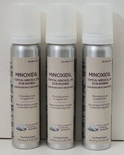 3 pk MINOXIDIL TOPICAL AEROSOL 5 HAIR REGROWTH TREATMENT FOR WOMEN