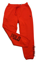 New Polo Ralph Lauren Men's The Big Fit RL Fleece Jogger Sweatpants in Red SZ. S