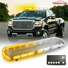 48" 88 LED Emergency Strobe Light Bar Tow Truck Warn Beacon Response-Amber/White