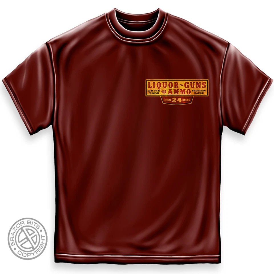 Nova Camiseta LIQUOR GUNS MUNIÇÃO NRA - Imagem 2 de 2