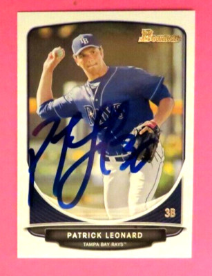 2013 Bowman, Tampa Bay Rays - PATRICK LEONARD - autographed