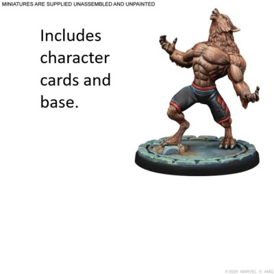 Werewolf by Night model, card, base Marvel Crisis Protocol Monsters Unleashed
